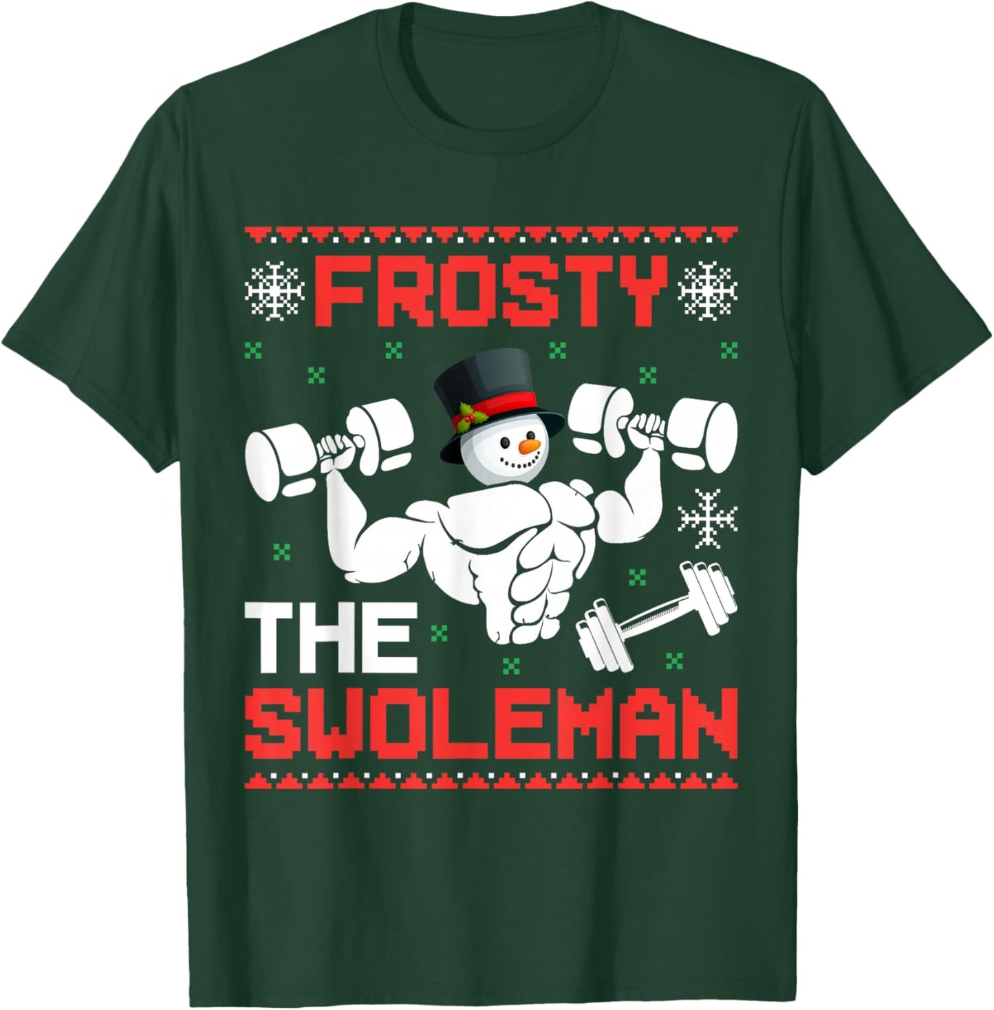 The Swoleman Ugly Christmas Gym T-Shirt - T-Shirt | Forest
