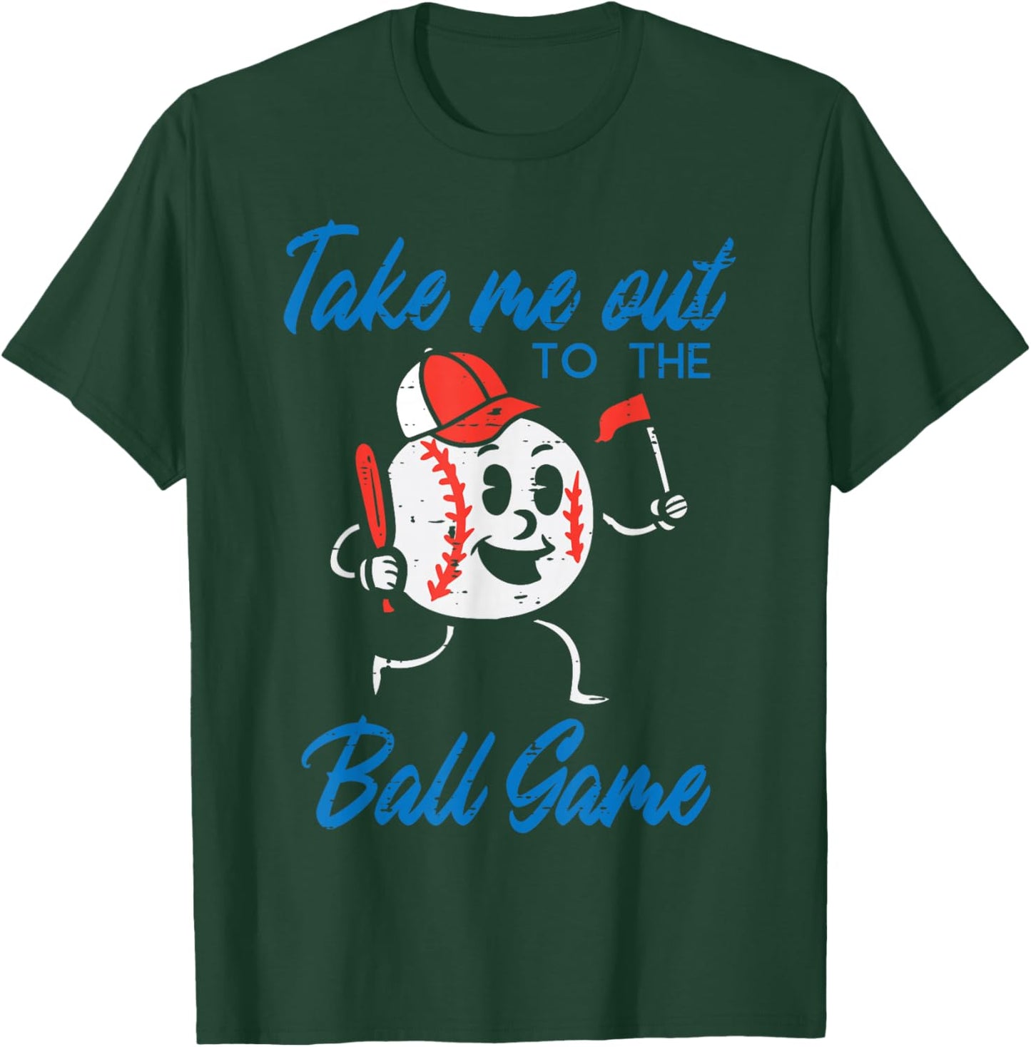 Take Me Out To The Ball Game Baseball Men Women Boys Kids T-Shirt - T-Shirt | Forest