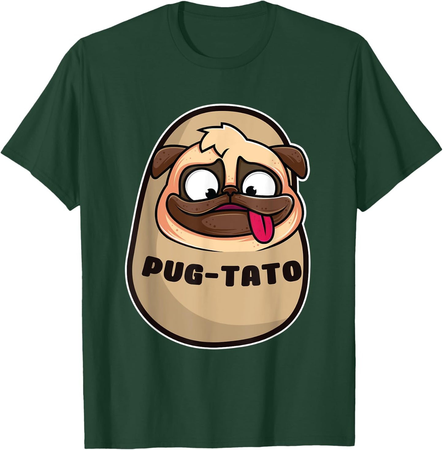 Pugtato Cute Pug Potato Dog Lover Funny Design And Style Women T-Shirt - T-Shirt | Forest