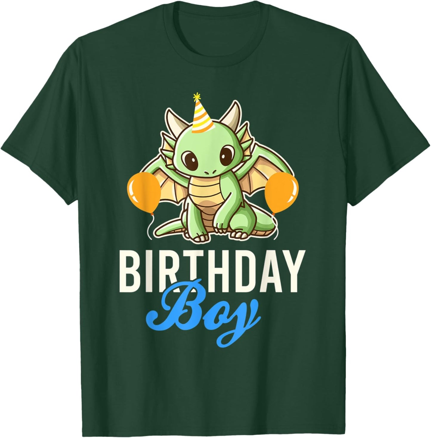 Cute Dragon Birthday Boy T-Shirt - T-Shirt | Forest