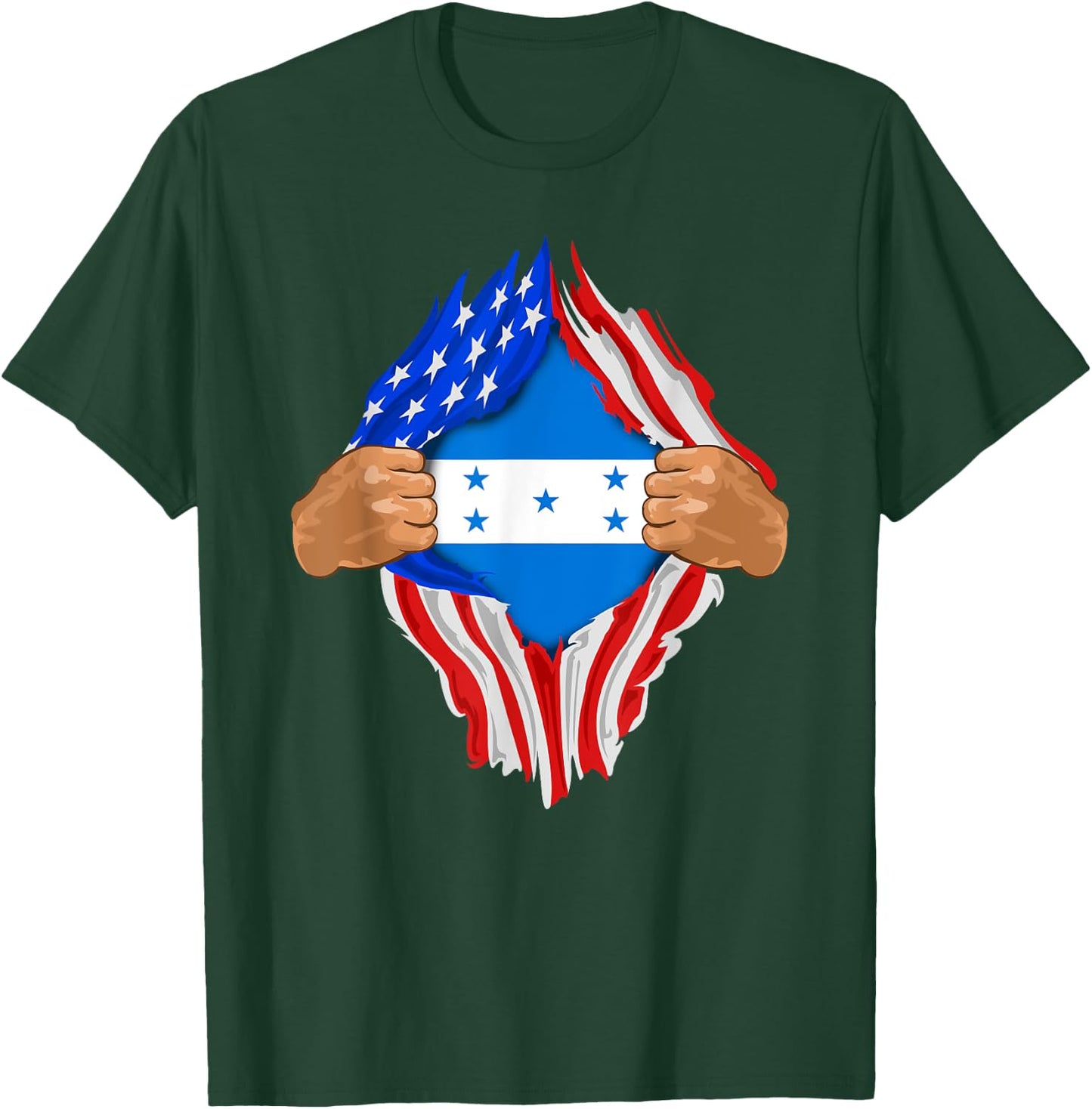 Honduran Blood Inside Me | Honduras Flag Gift T-Shirt - T-Shirt | Forest