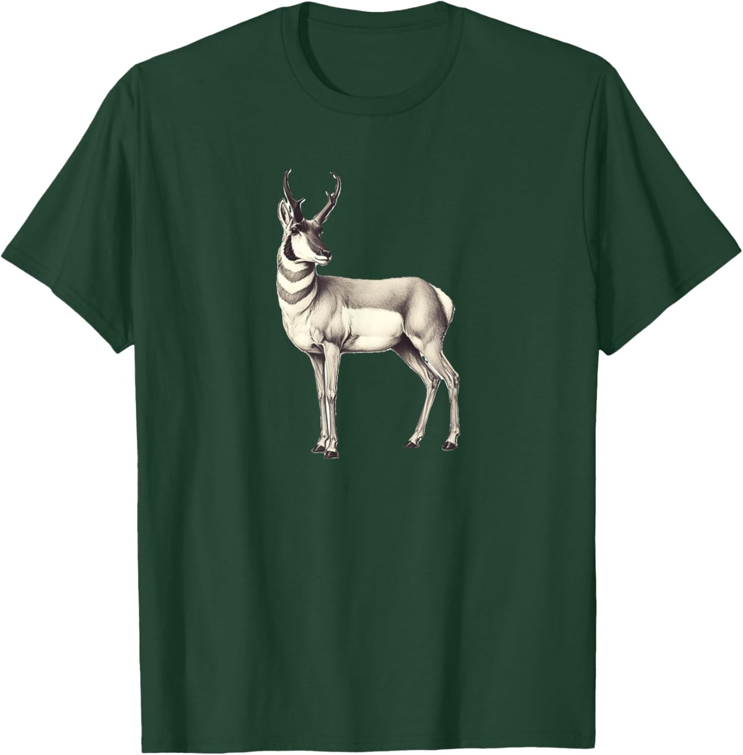 Pronghorn Antelope Simple Wildlife Graphic T-Shirt - T-Shirt | Forest