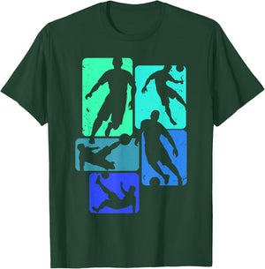 Soccer Players Fans Ball Kick Graphic Cool Streetwear Design T-Shirt - T-Shirt | Forest