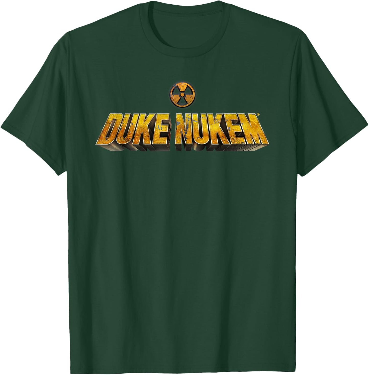 Duke Nukem Logo Radiation Symbol Official Retro Gaming T-Shirt - T-Shirt | Forest