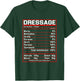 Funny Dressage Nutrition Facts Horse Rider T-Shirt - T-Shirt | Forest