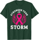 Stronger Than The Storm Breast Cancer Awareness T-Shirt - T-Shirt | Forest