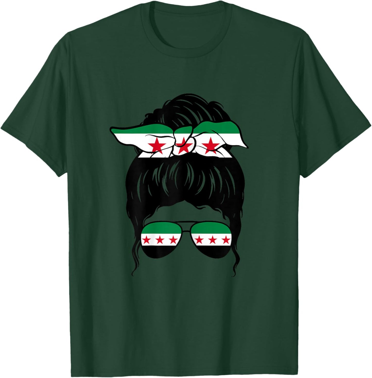 Syrian Girl Syria Syrian Flag Proud Syrian Woman T-Shirt - T-Shirt | Forest