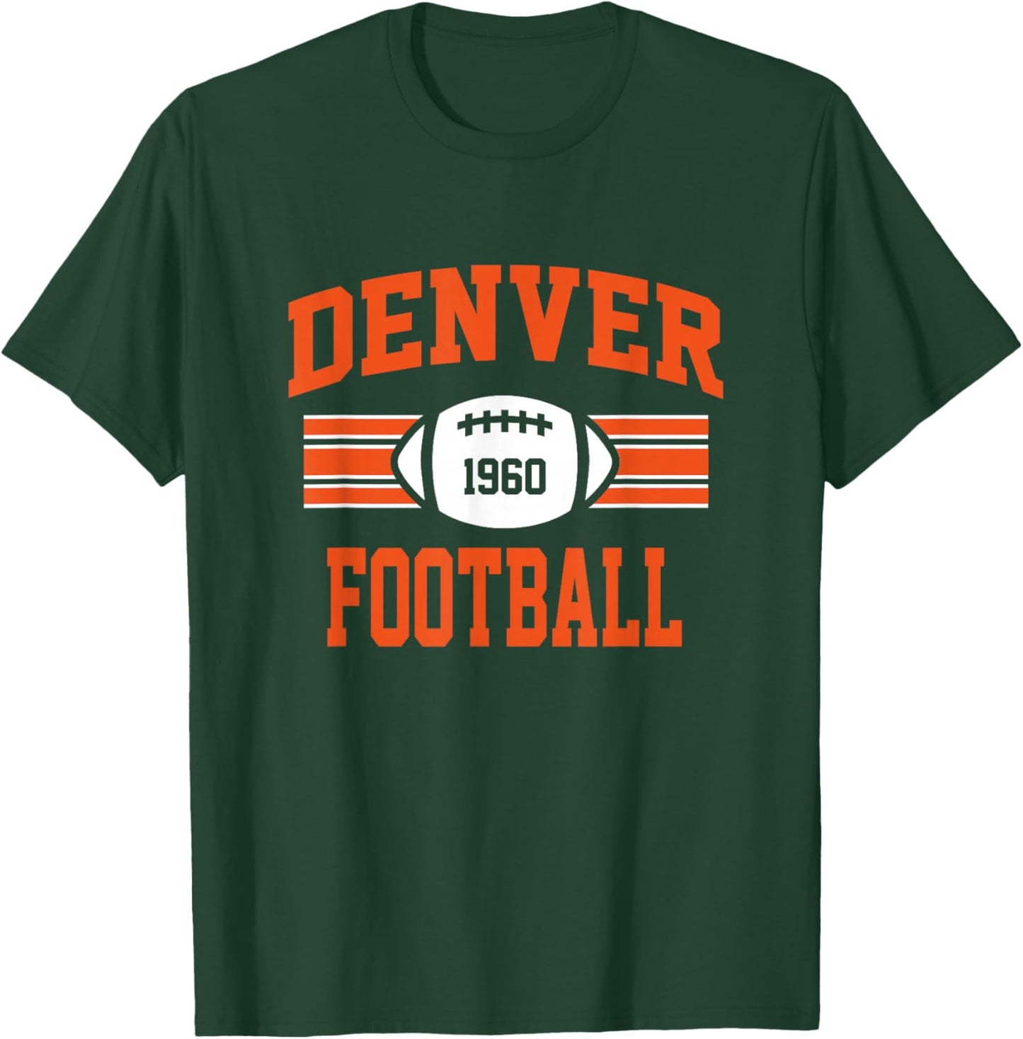 Denver Football Athletic Vintage Sports Team Fan Gift T-Shirt - T-Shirt | Forest