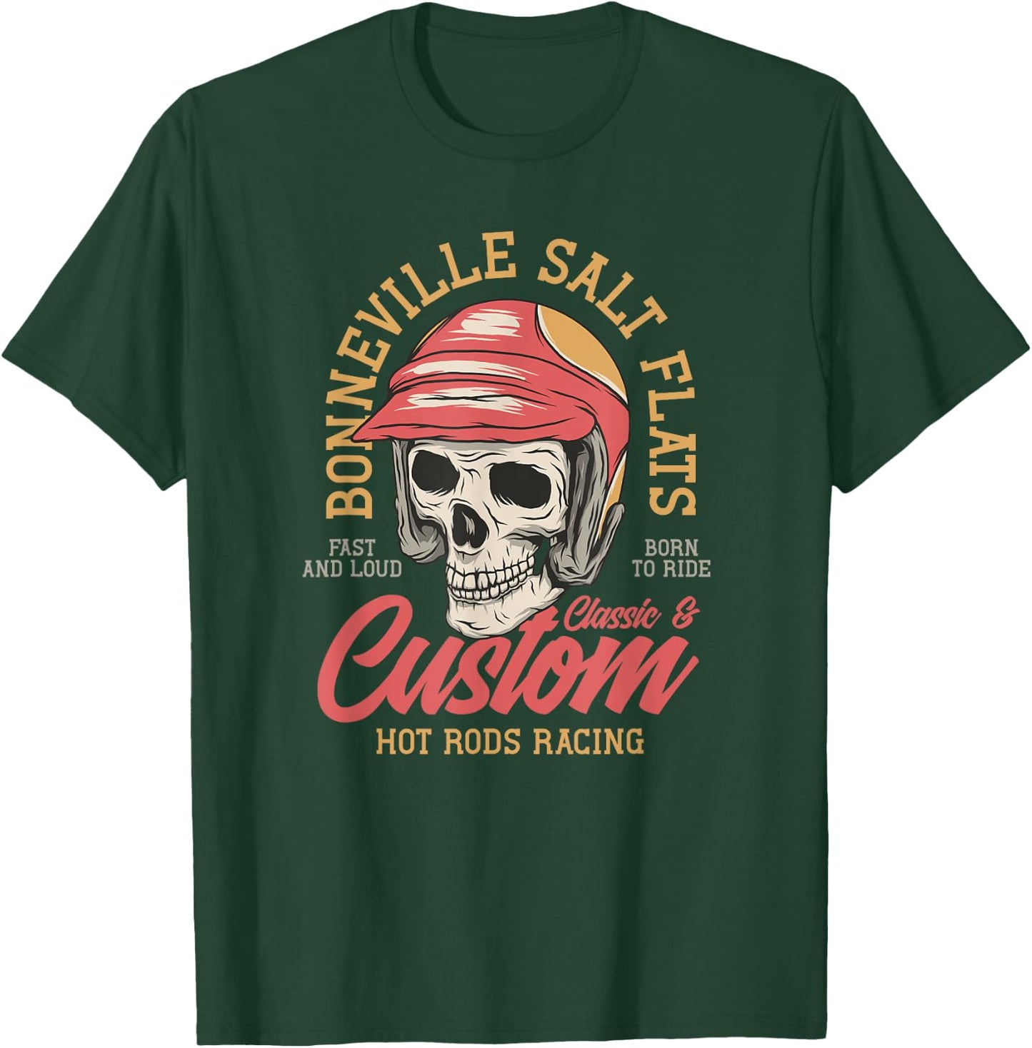 Hot Rod Costum Garage Skeleton Old School Racing Skull T-Shirt - T-Shirt | Forest