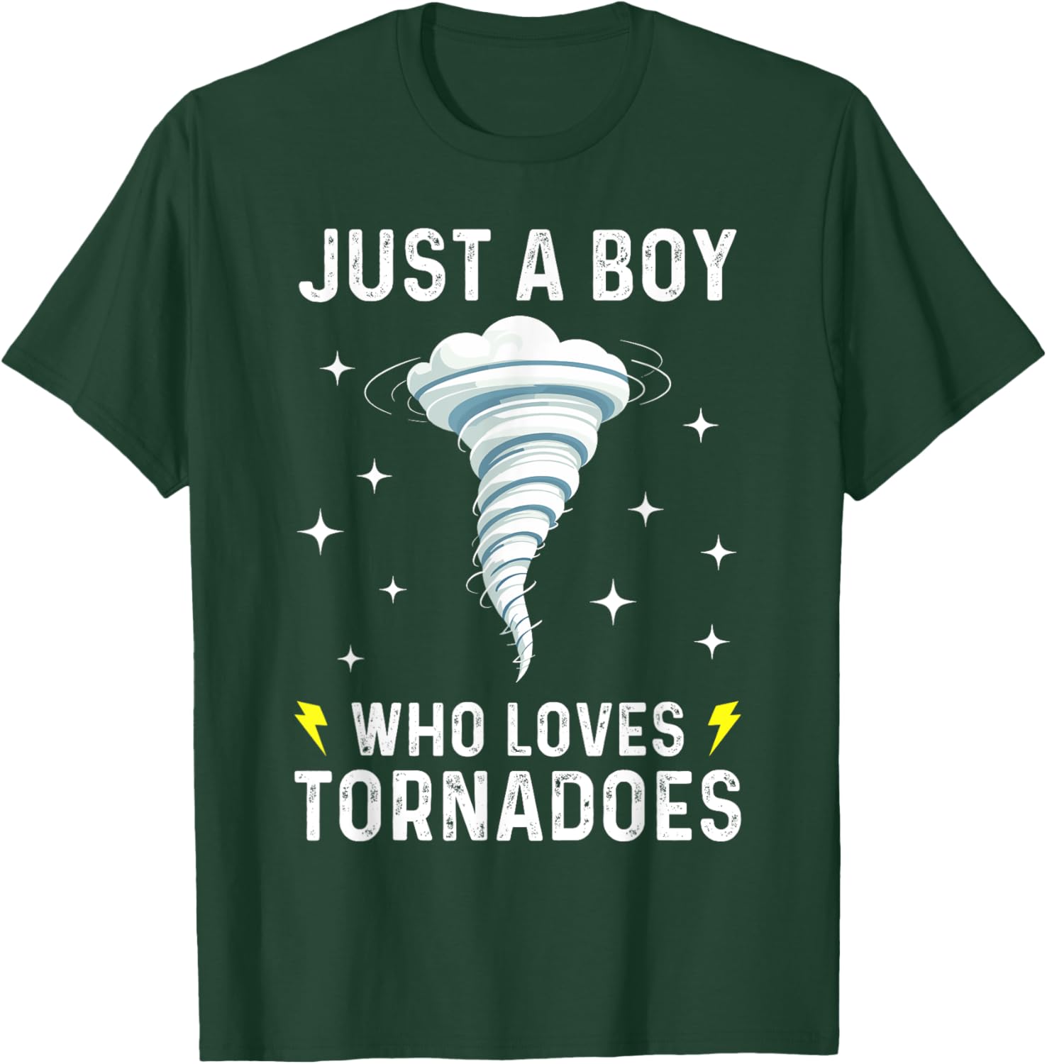 Funny Tornado Gift Boys Kids Hurricane Weather Chaser T-Shirt - T-Shirt | Forest