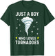 Funny Tornado Gift Boys Kids Hurricane Weather Chaser T-Shirt - T-Shirt | Forest