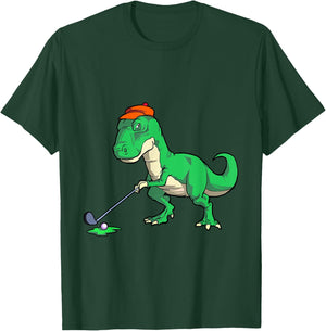 Funny T Rex Dinosaur Golf Gifts Shirts Golfer T-Shirt - T-Shirt | Forest