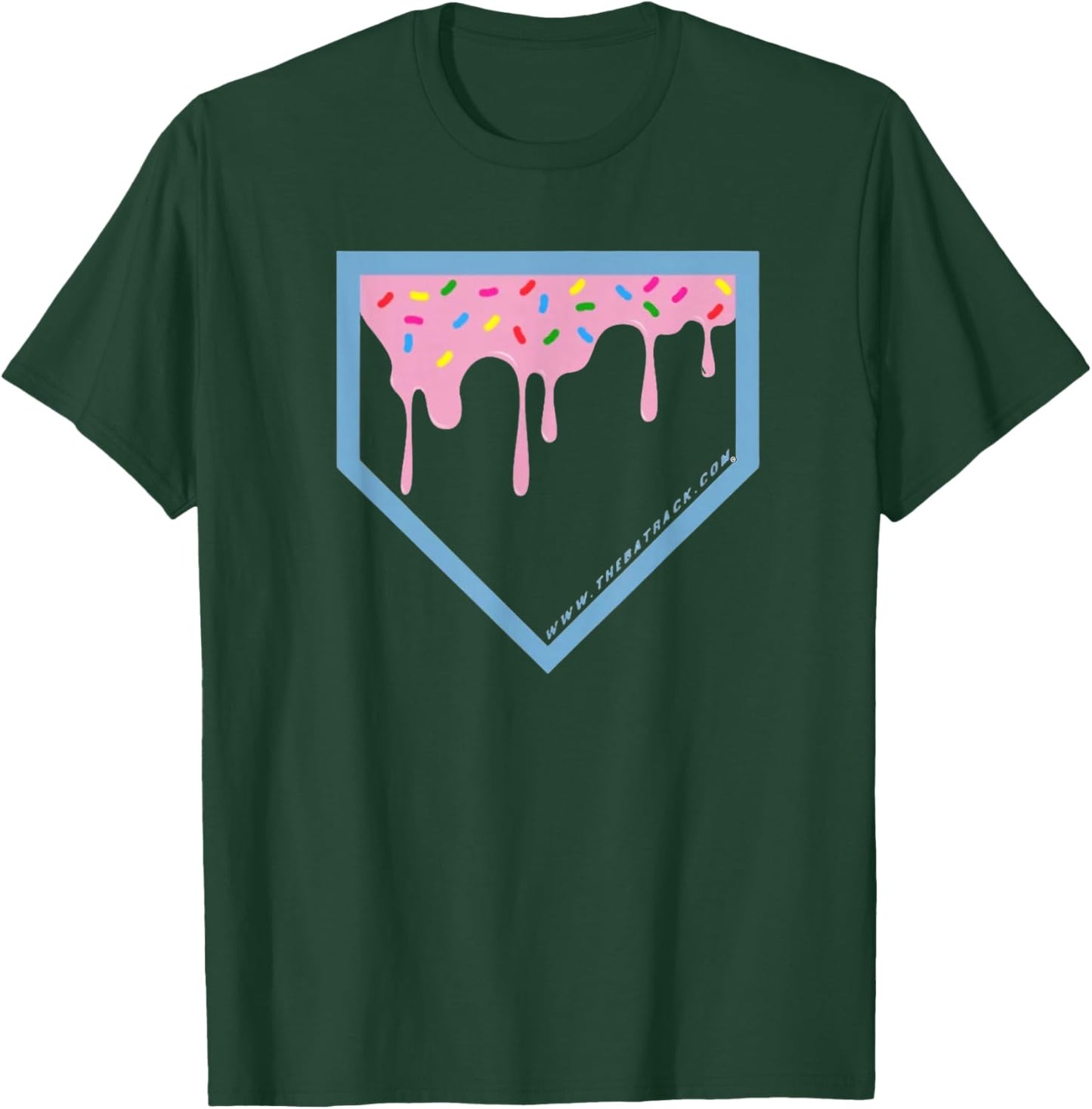 Baseball Home Plate Drip 2 with Sprinkles T-Shirt - T-Shirt | Forest