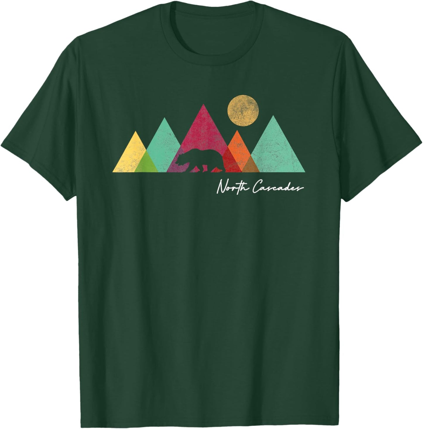 Retro North Cascades National Park Souvenir T-Shirt - T-Shirt | Forest