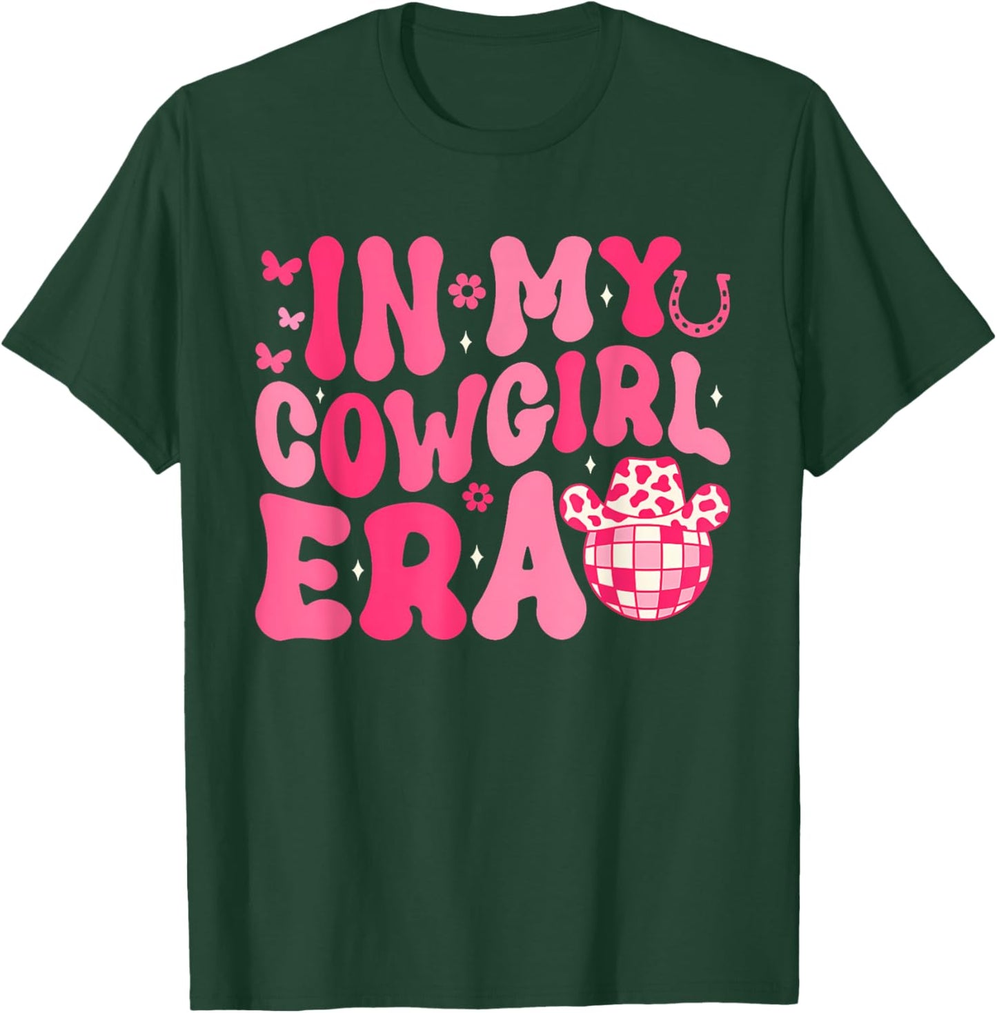 In My Cowgirl Era Groovy Cute Western Rodeo Cowgirl T-Shirt - T-Shirt | Forest