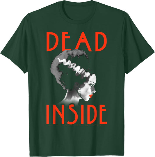 Universal Monsters Bride Of Frankenstein Dead Inside Profile T-Shirt - T-Shirt | Forest
