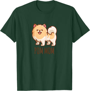 Cute Pomeranian Pom Mom funny Gift T-Shirt - T-Shirt | Forest