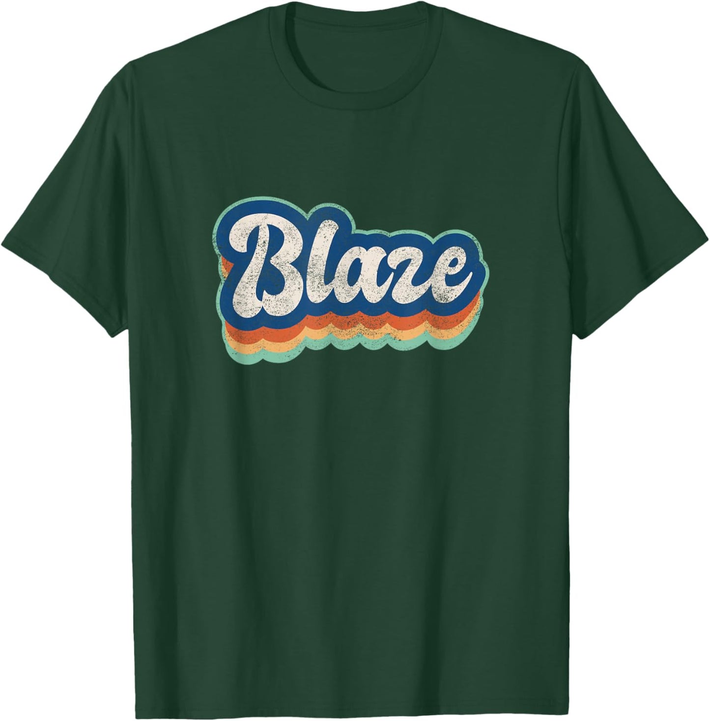 Blaze First Name Boy Vintage Style 70s 80s Personalized T-Shirt - T-Shirt | Forest