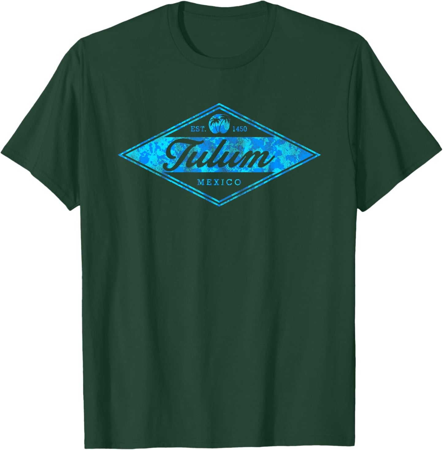 Vintage Tulum Mexico Cruise Retro Badge Souvenir T-Shirt - T-Shirt | Forest