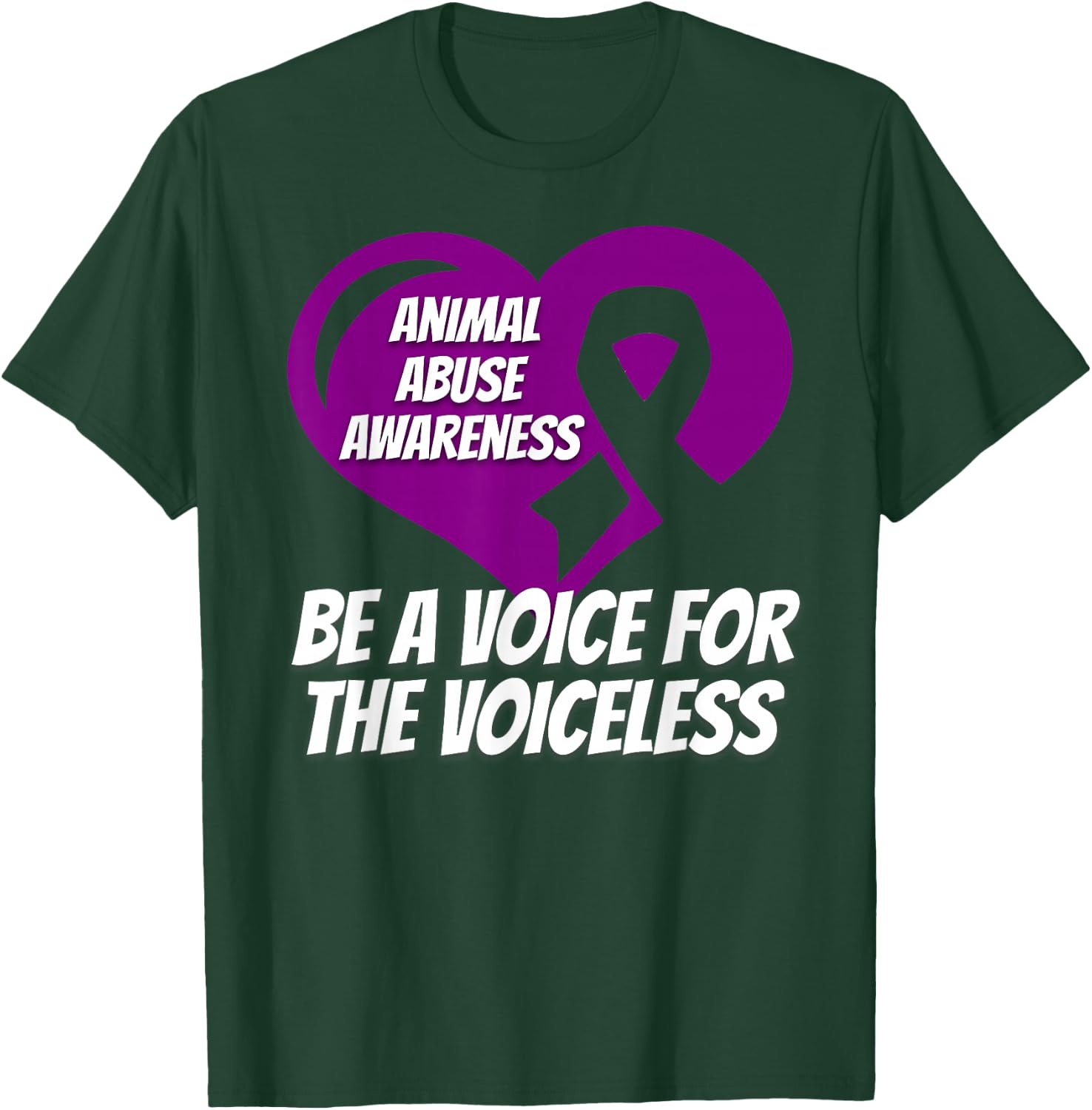 Animal Abuse Animals Dog Lovers Awareness Gift Women Girls Kids T-Shirt - T-Shirt | Forest