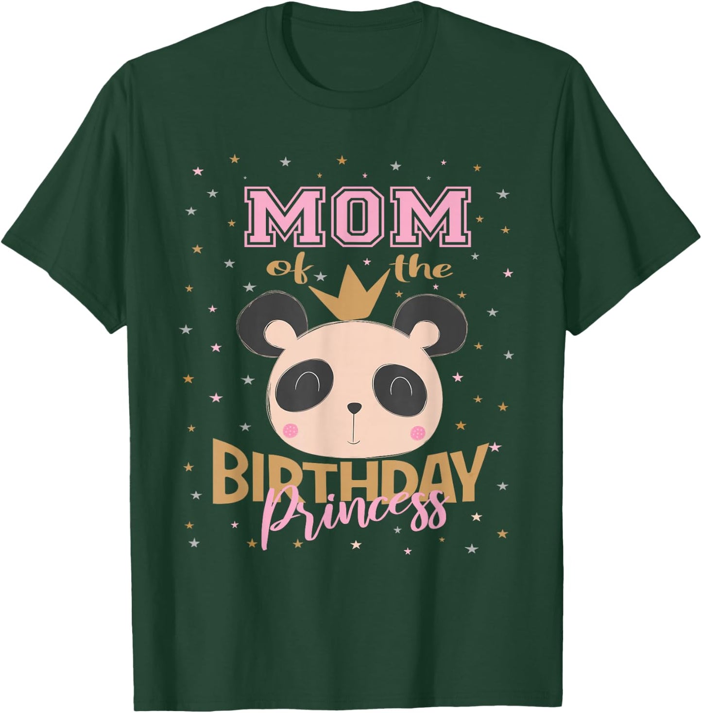 Mom Of The Birthday Princess Girl Panda Bear Party T-Shirt - T-Shirt | Forest