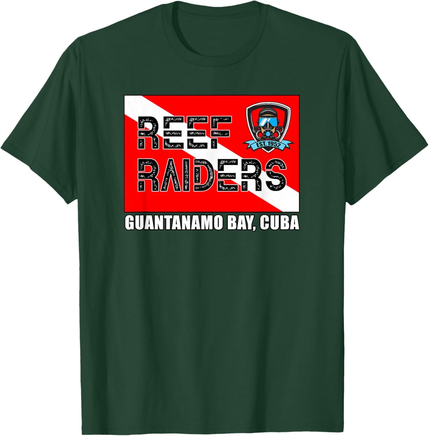 GTMO Reef Raiders - Guantanamo Bay Cuba T-Shirt - T-Shirt | Forest