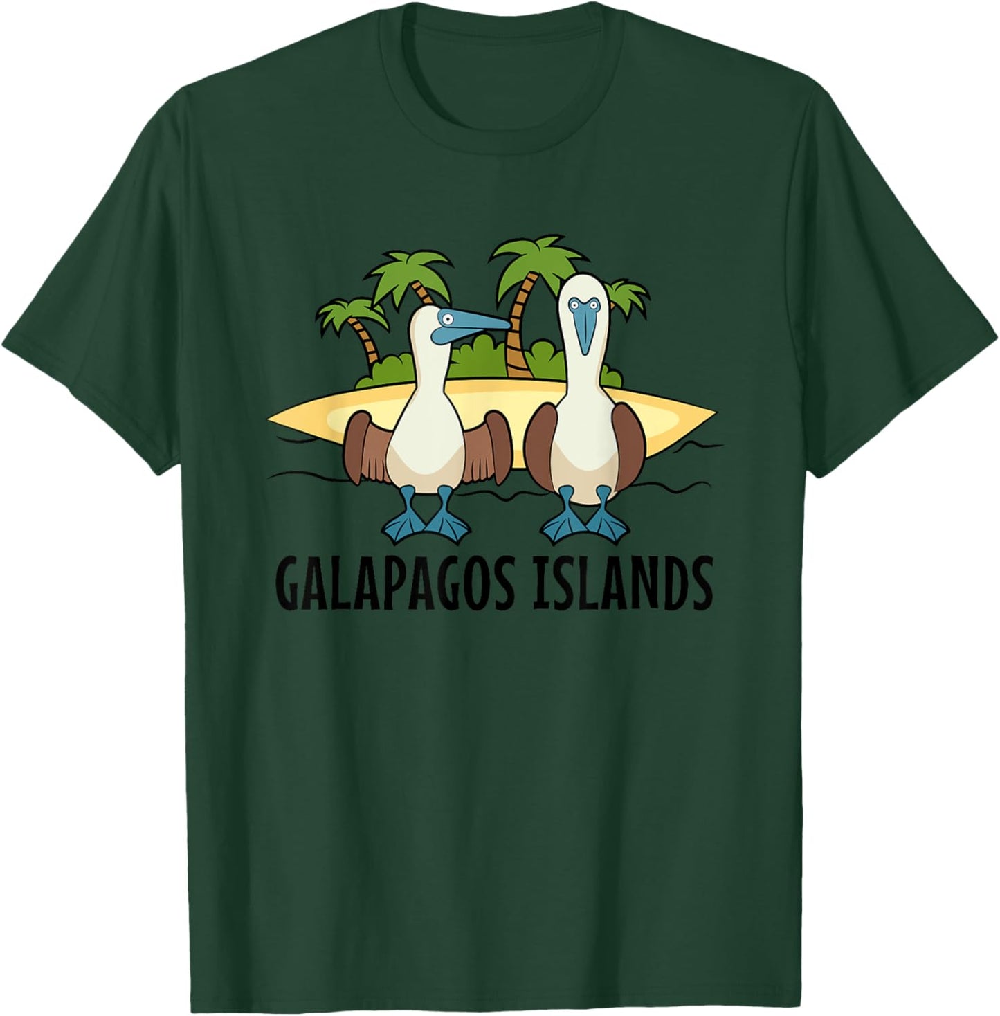 Seabirds Blue-footed Booby Bird Galapagos Islands T-Shirt - T-Shirt | Forest