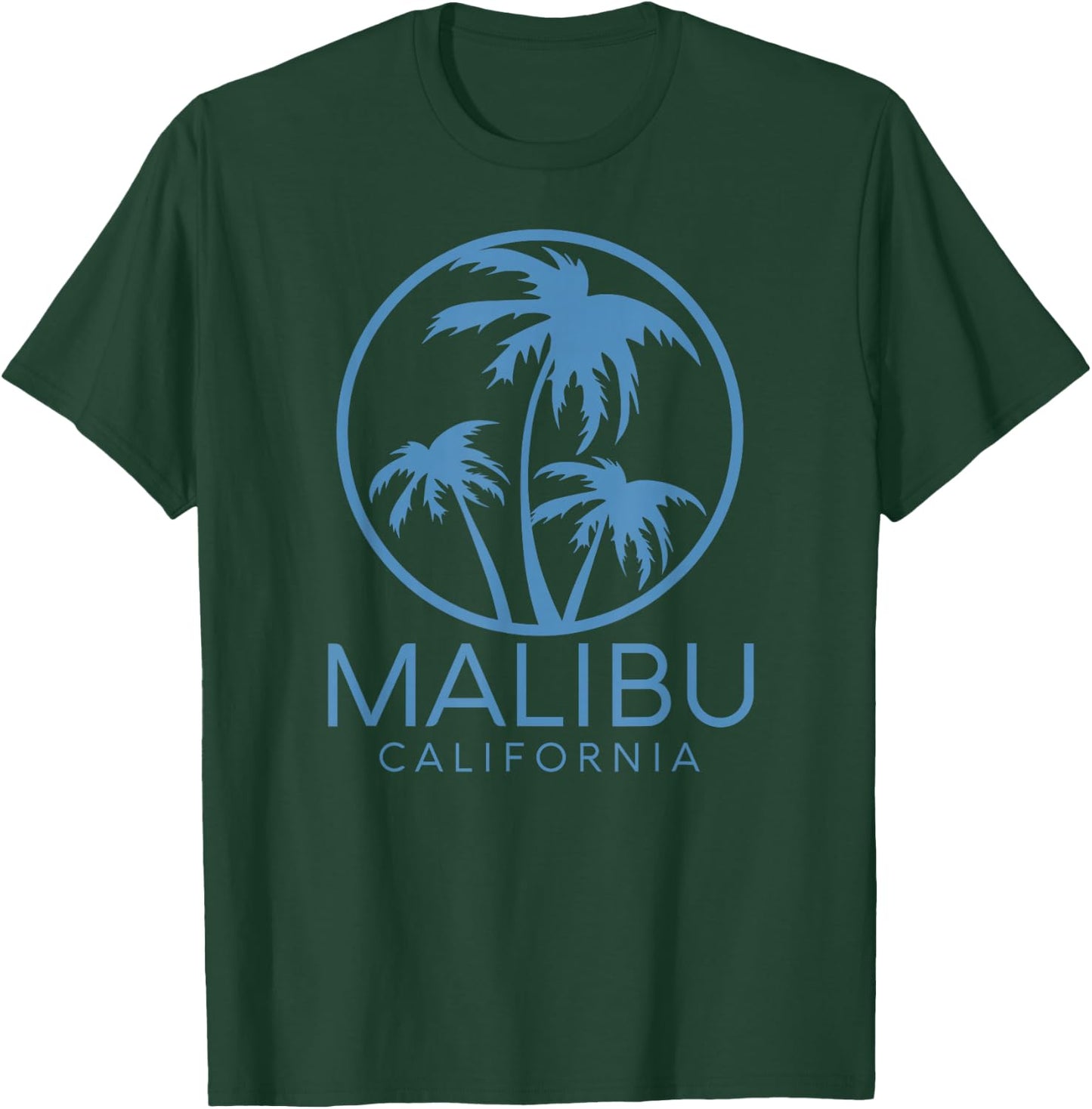 Retro Malibu California Surf Vintage Beach Palm SoCal Venice T-Shirt - T-Shirt | Forest
