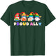 Proud Ally, Zwerge, LGBT Stolz, Regenbogenfarben, Straight T-Shirt - T-Shirt | Forest