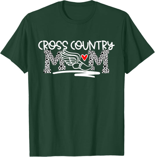Cheetah Print Cross Country Mom Women's Black , Small T-Shirt - T-Shirt | Forest