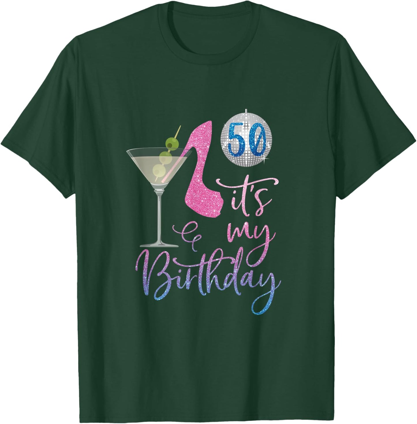 50th Birthday BFF Party Squad, 50 Fabulous Drinking Gift T-Shirt - T-Shirt | Forest