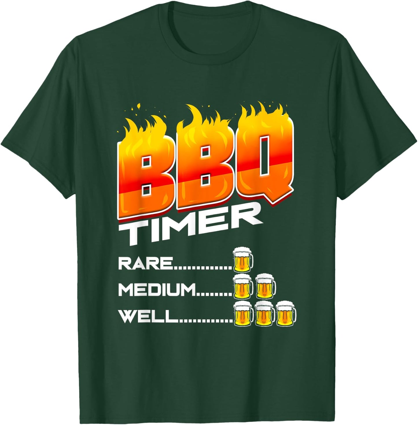 BBQ Timer Funny Gift Barbecue Master Barbecue Party T-Shirt - T-Shirt | Forest