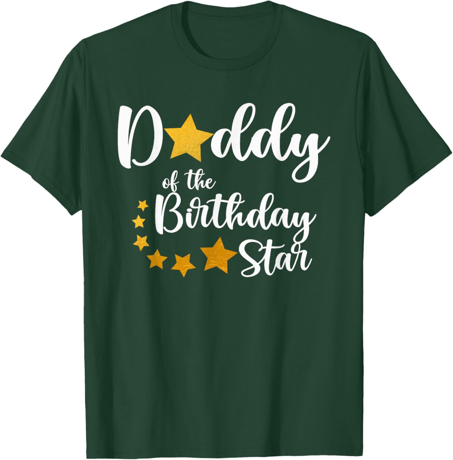 Daddy Of The Birthday Star Matching Family Gold Star T-Shirt - T-Shirt | Forest