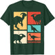 Parasaurolophus Dinosaur Parasaurolophuses Silhouette Retro T-Shirt - T-Shirt | Forest