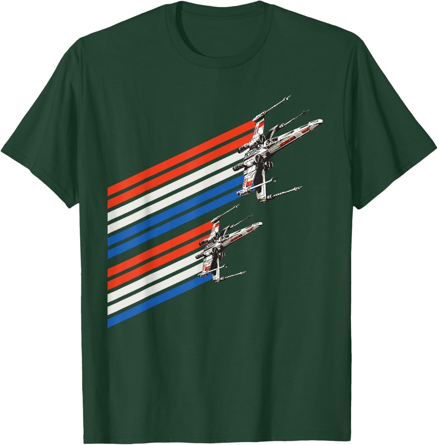 Star Wars X-Wing Starfighters American Flag T-Shirt - T-Shirt | Forest