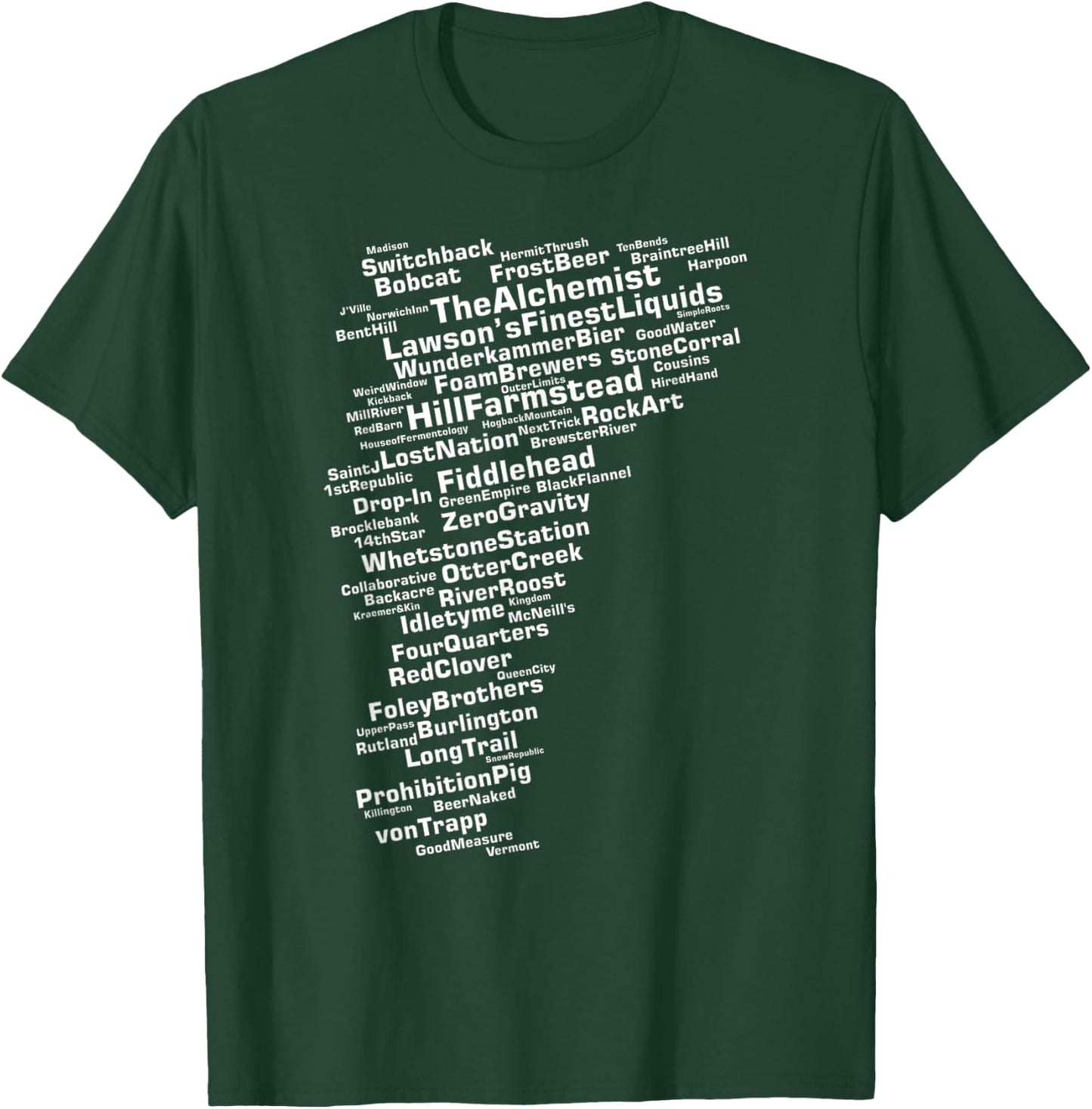 Cracked Toad Design Co. Vermont Breweries - Men's -Adults Black Small Classic Fit Short Sleeve T-Shirt - T-Shirt | Forest