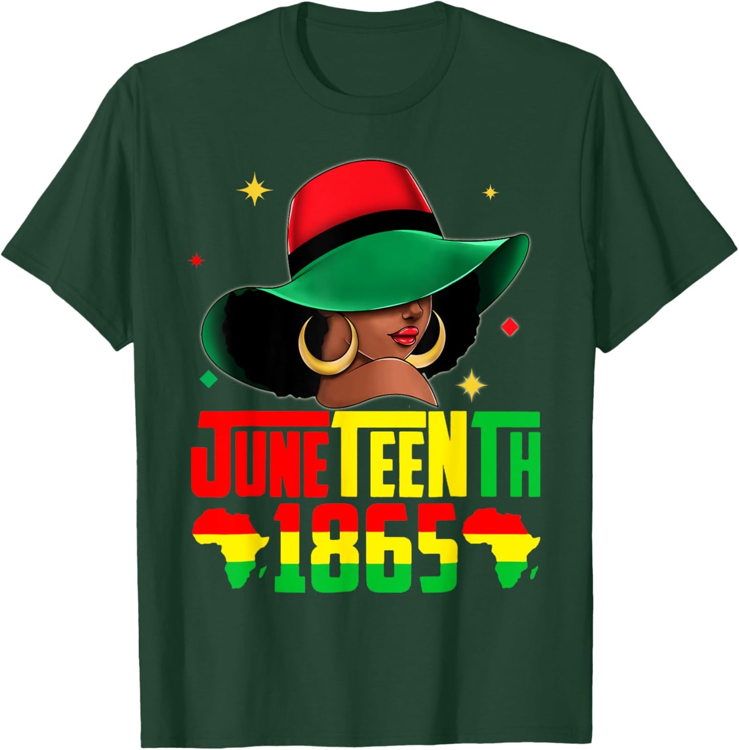 Juneteenth Black African women Hair Remembering My Ancestors T-Shirt - T-Shirt | Forest