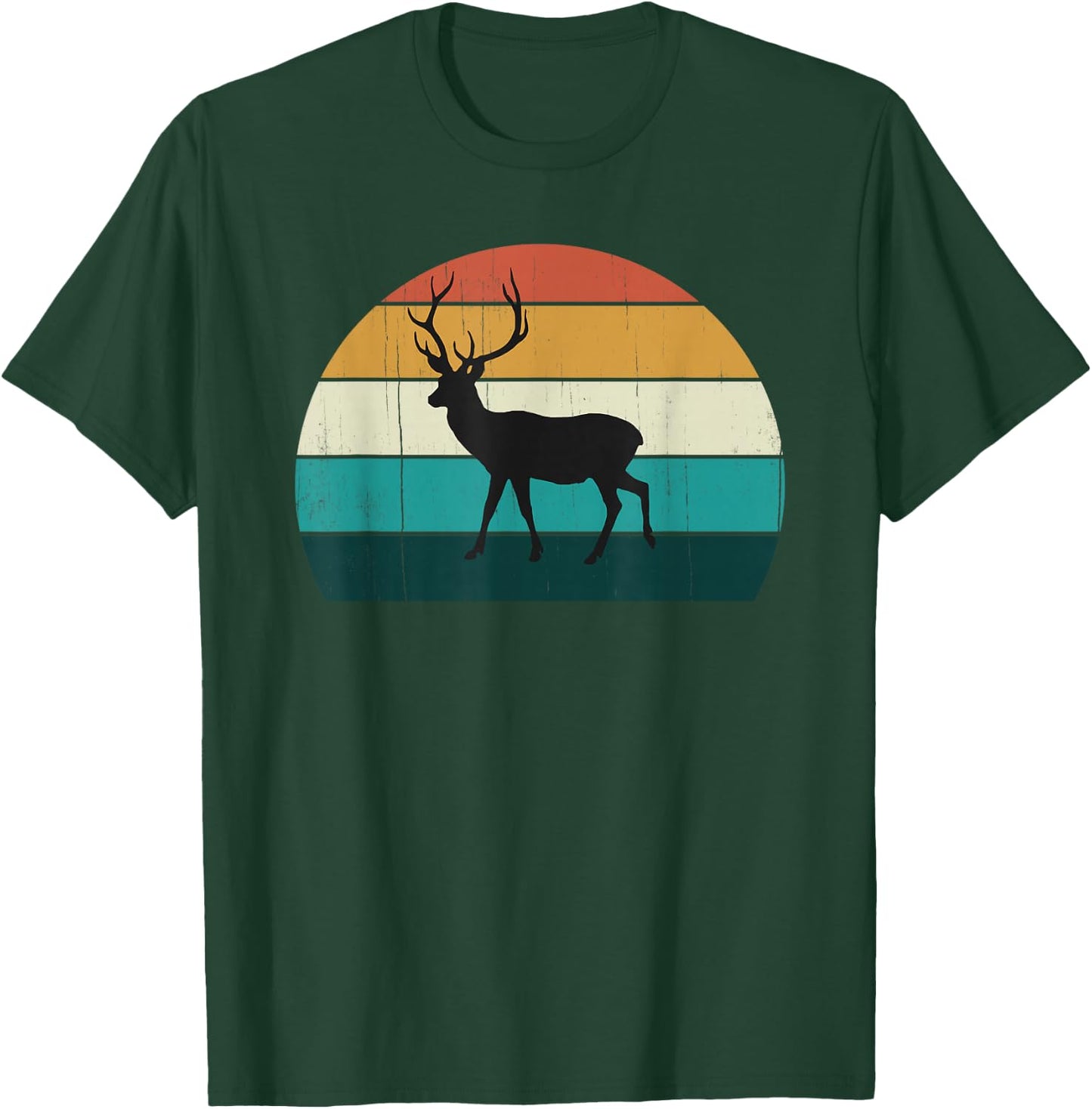 Funny Retro Deer Cool Sunset Gift T-Shirt - T-Shirt | Forest