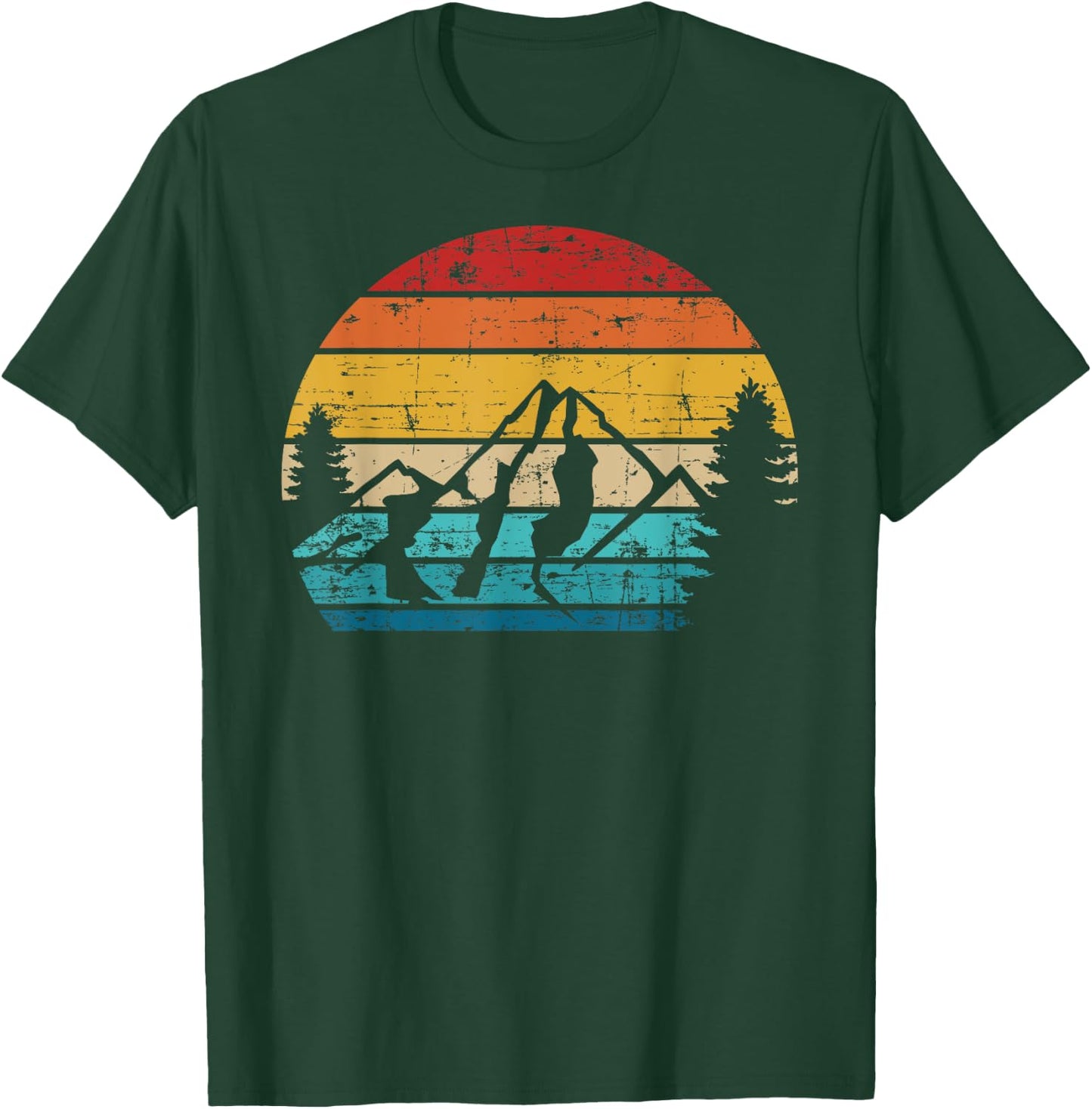 Mountains vintage Camping T-Shirt - T-Shirt | Forest