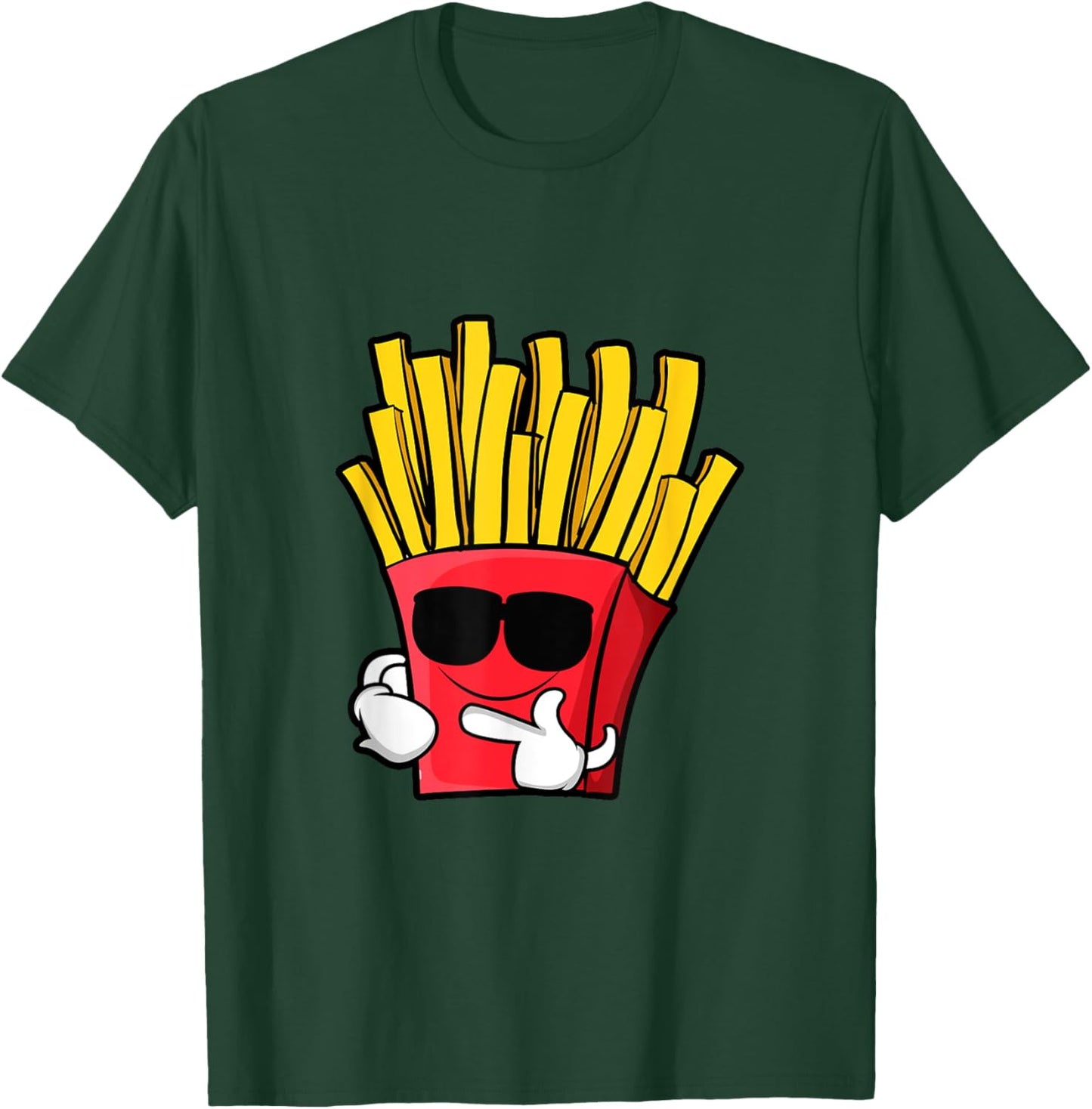 Funny French Fries Hipster Style Fast Food Lover Gifts T-Shirt - T-Shirt | Forest