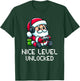 Santa Claus Playing Video Game Funny Nice Level Unlocked T-Shirt - T-Shirt | Forest