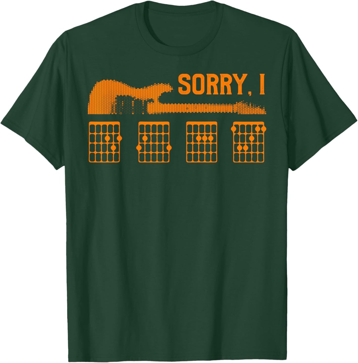 Sorry I Don't Care Funny Guitar Chords Musician T-Shirt - T-Shirt | Forest