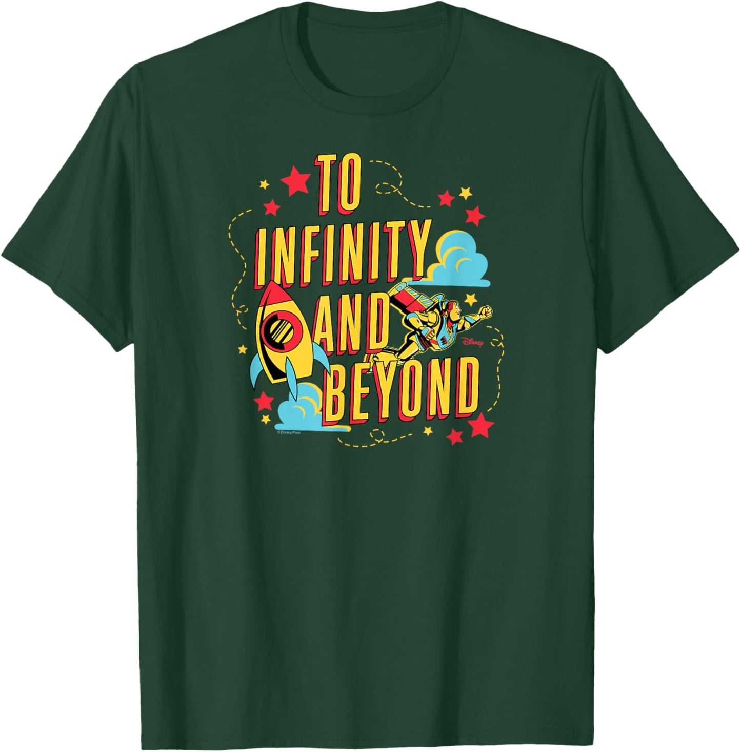 Toy Story - Buzz Lightyear To Infinity And Beyond Black T-Shirt - T-Shirt | Forest
