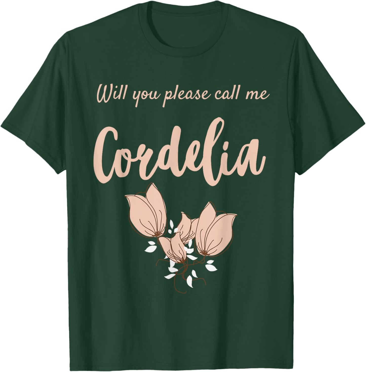 Call me Cordelia LM Montgomery Design Anne Fans Gift T-Shirt - T-Shirt | Forest