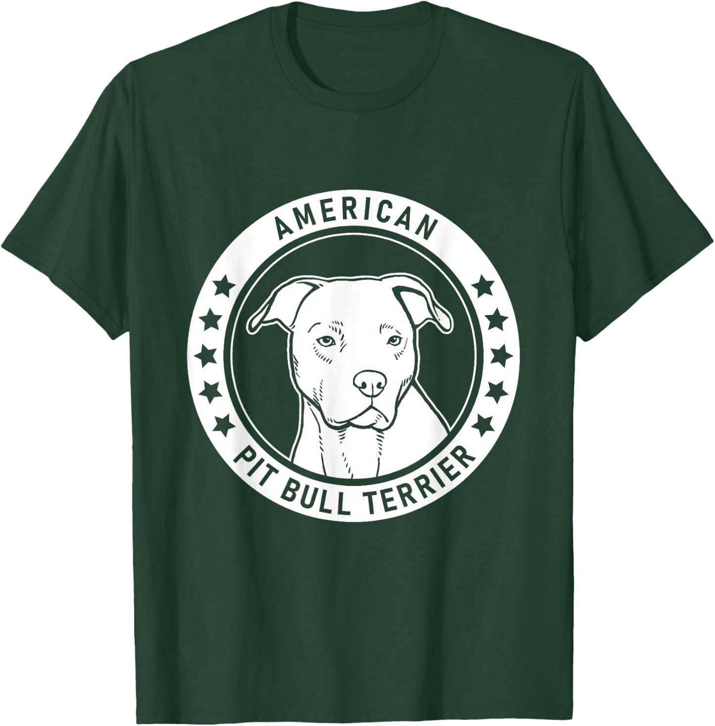 American Pit Bull Terrier Portrait T-Shirt - T-Shirt | Forest