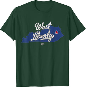 West Liberty Kentucky KY Map T-Shirt - T-Shirt | Forest