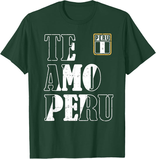 Peru Te Amo Peru I Love Peru Men Women & Kids Red T-Shirt - T-Shirt | Forest