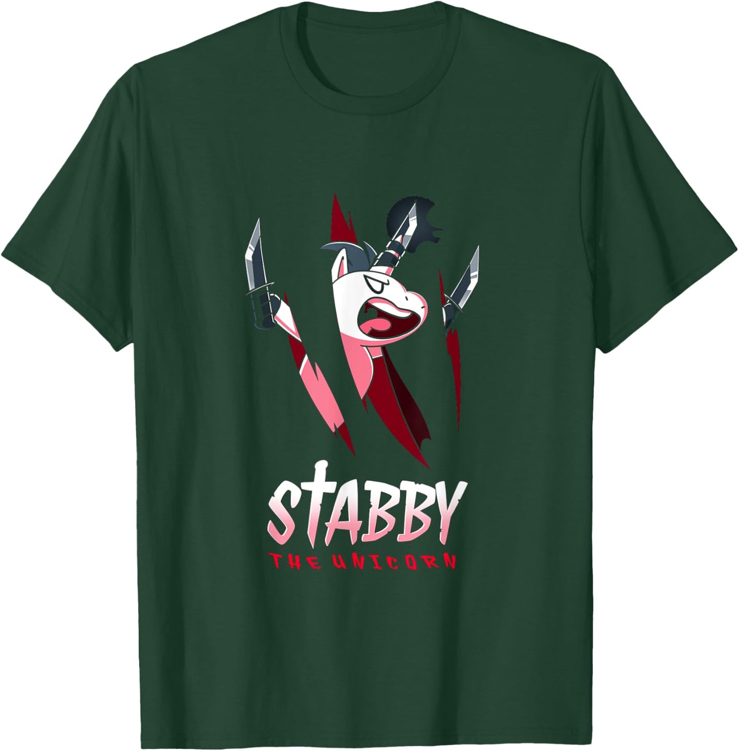 Stabby the Unicorn T-Shirt - T-Shirt | Forest