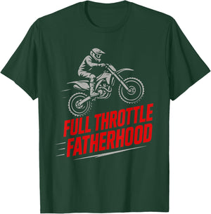 Motocross Dad Dirt Bike Gift Motocross Fathers Day Moto Dad T-Shirt - T-Shirt | Forest