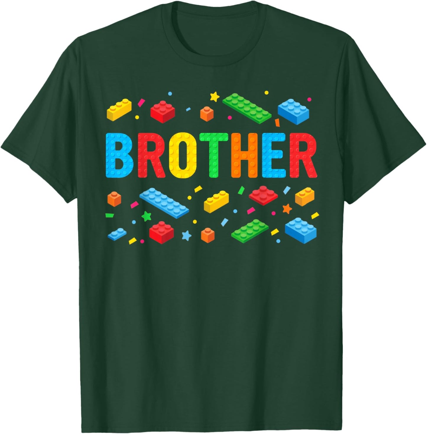 Brother Master Builder Building Bricks Blocks Family Big Bro T-Shirt - T-Shirt | Forest